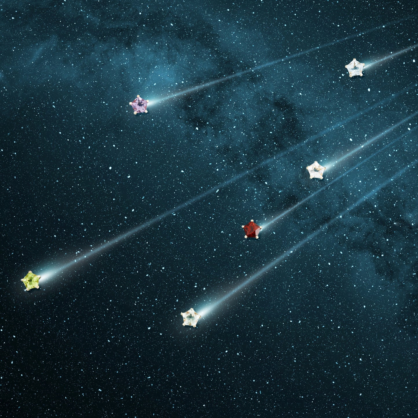 K10 星 スタッドピアス(グリーンアメジスト)