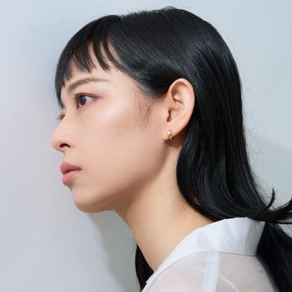 【片耳】K18 月甲 フープピアス（10×5）