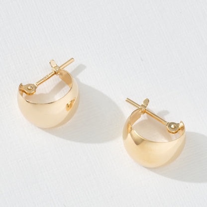 K18 月甲 フープピアス（10×7）