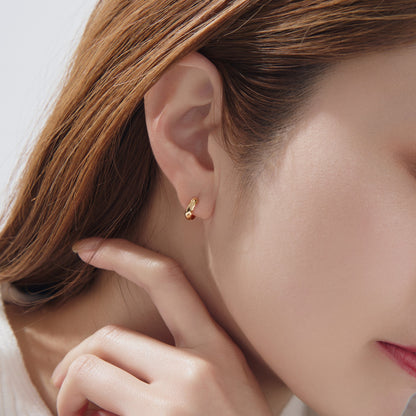 K18 月甲 フープピアス（10×3）