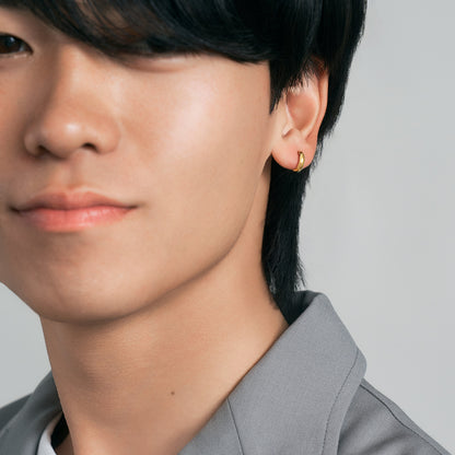 K18 月甲 フープピアス（10×3）