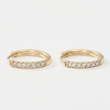 K10 ダイヤモンド 計0.08ct フープピアス