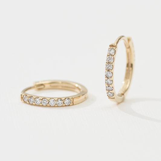 K10 ダイヤモンド 計0.08ct フープピアス