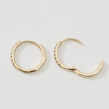 K10 ダイヤモンド 計0.08ct フープピアス