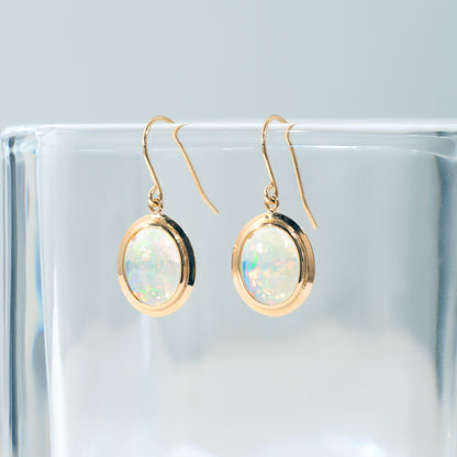 K10 オパール オーバル フックピアス