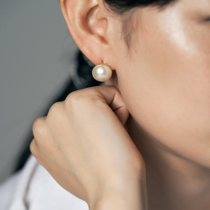 【限定】K10 マベパール ピアス （マット / L線幅 1.5mm）
