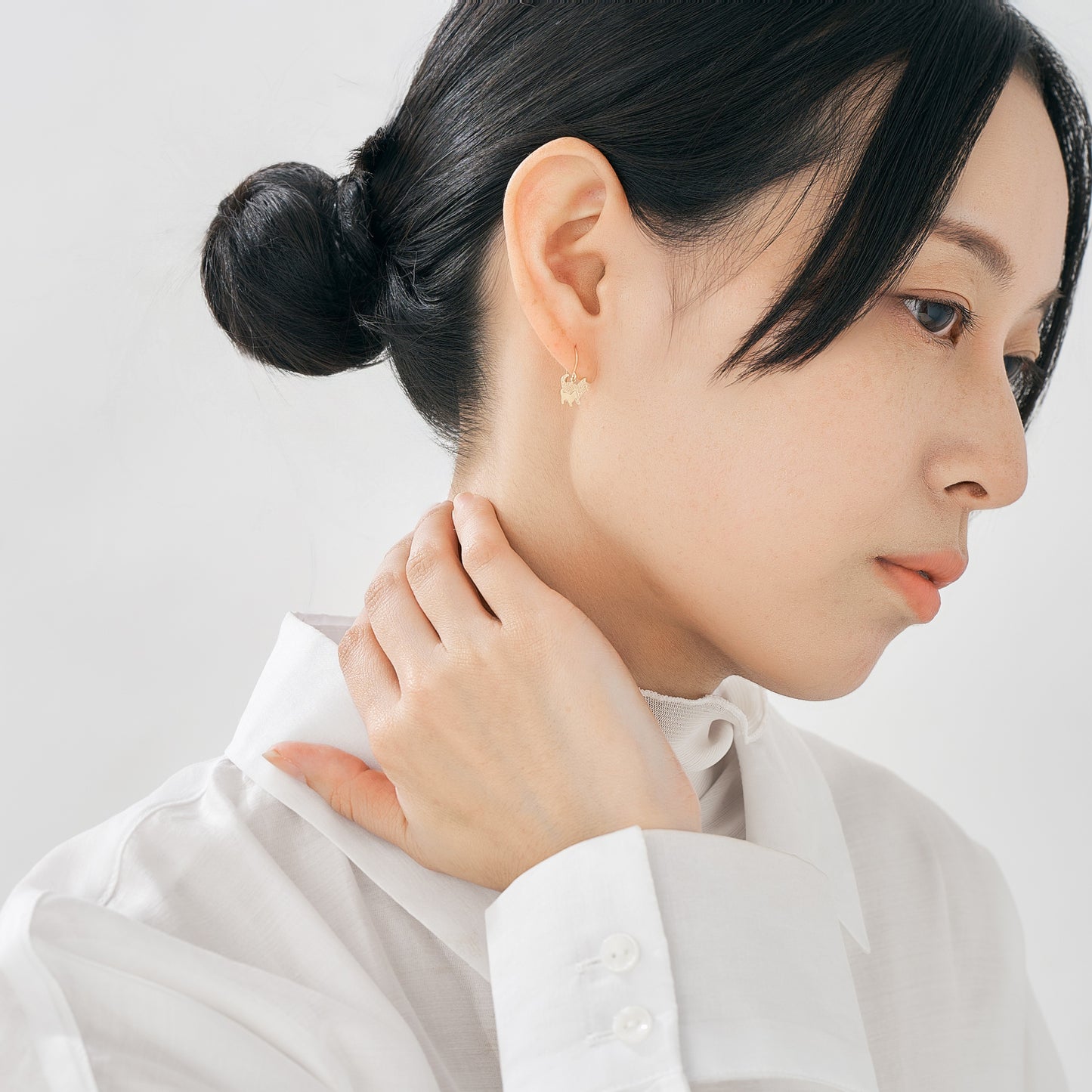 K10 親子ネコ フックピアス