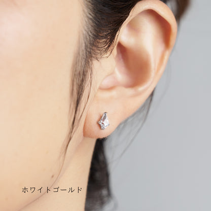K10YG/WG  キュービックジルコニア スタッドピアス