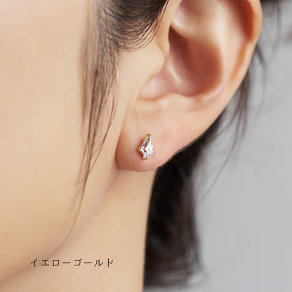K10YG/WG  キュービックジルコニア スタッドピアス