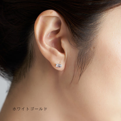 K10YG/WG キュービックジルコニア スタッドピアス