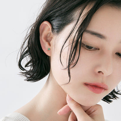 K10 誕生石 イヤリング（5月：エメラルド）