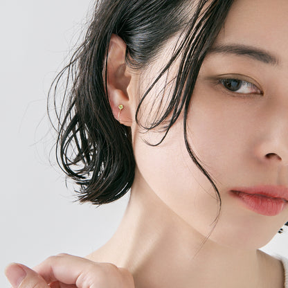 K10 誕生石 イヤリング（8月：ペリドット）