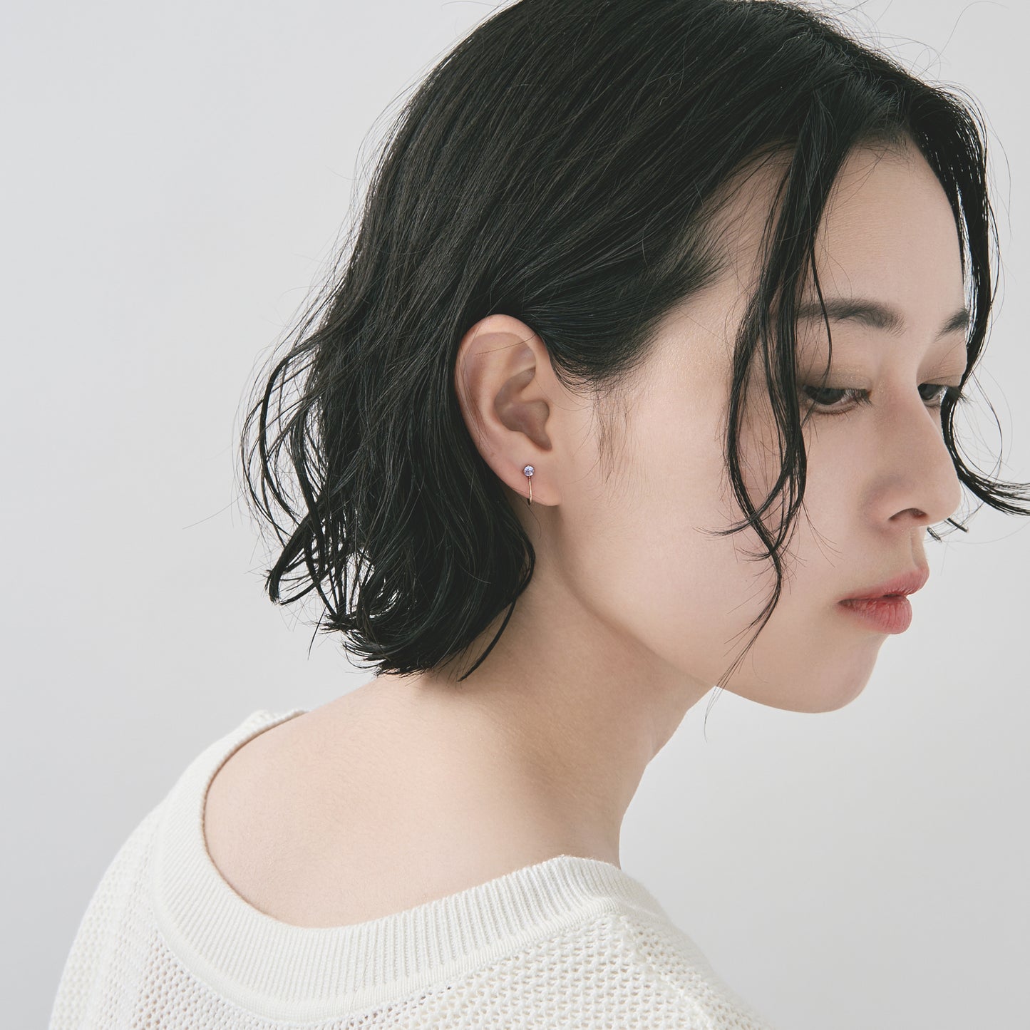 K10 誕生石 イヤリング（12月：タンザナイト）