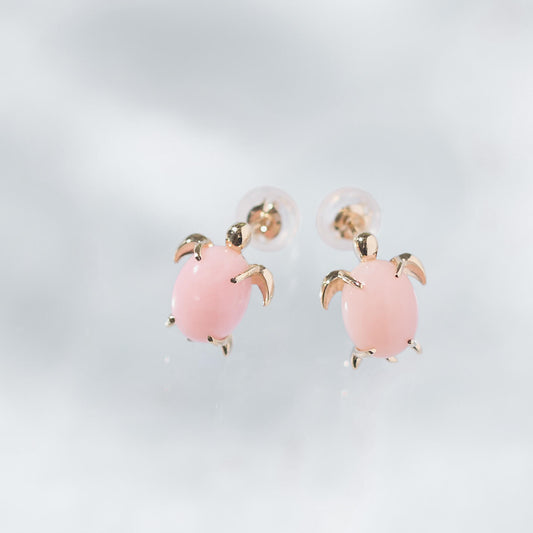 K10 カメ スタッドピアス（ピンク）