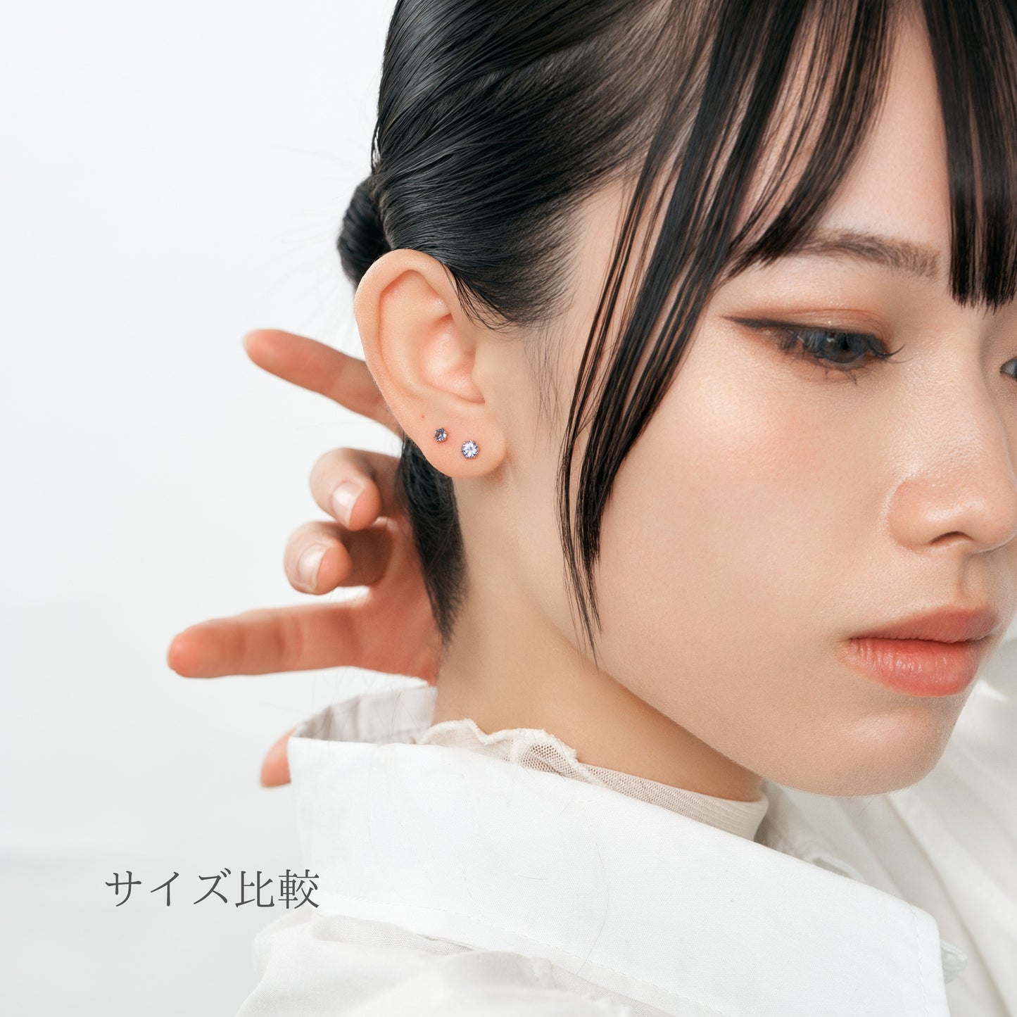 K18 誕生石 スタッドピアス 4mm（10月：オパール）