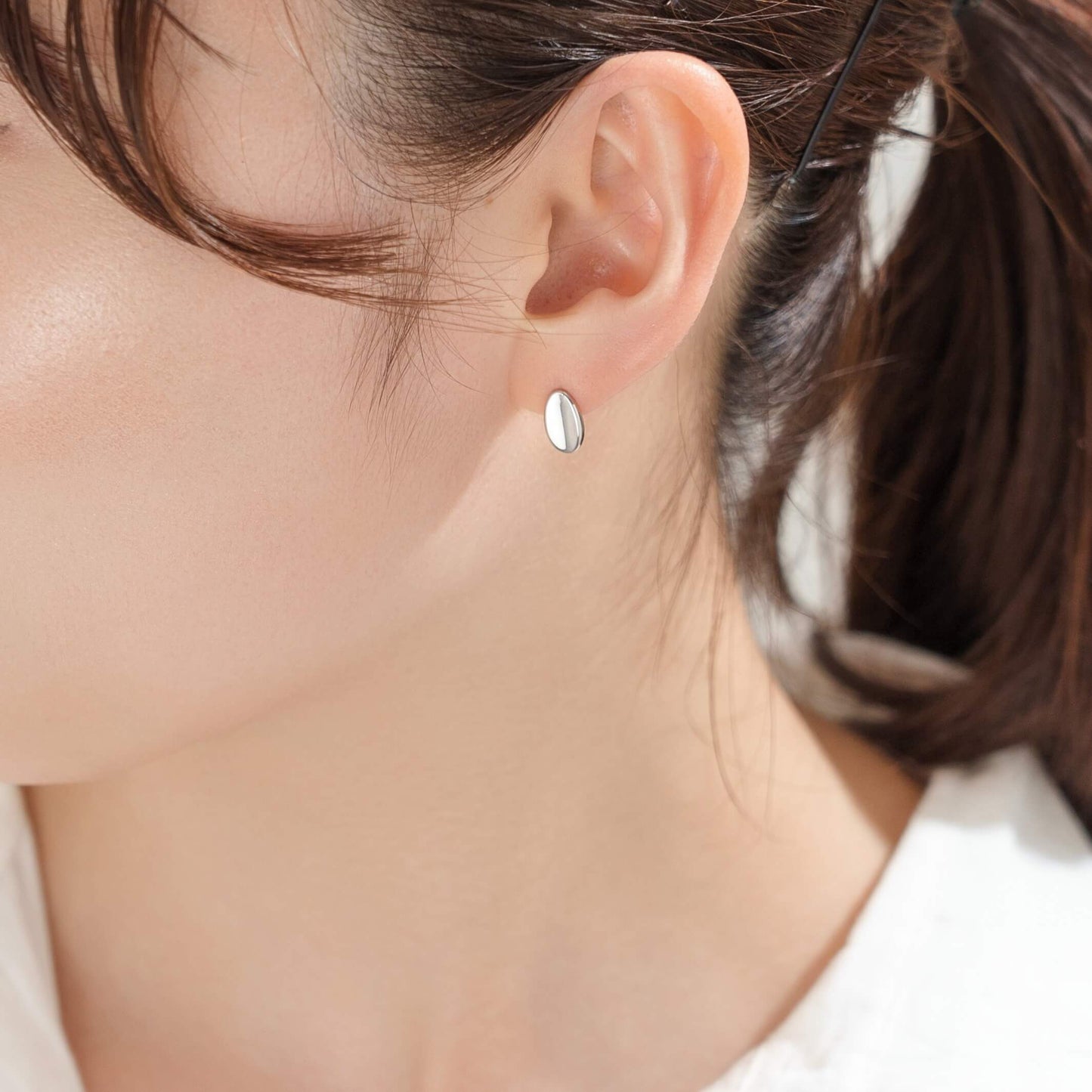 K10 地金 スタッドピアス（YG/WG）