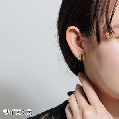 【片耳】SV925 イニシャルピアス （J：大/小）