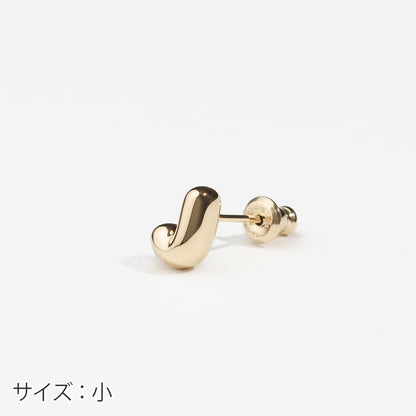 【片耳】SV925 イニシャルピアス （J：大/小）